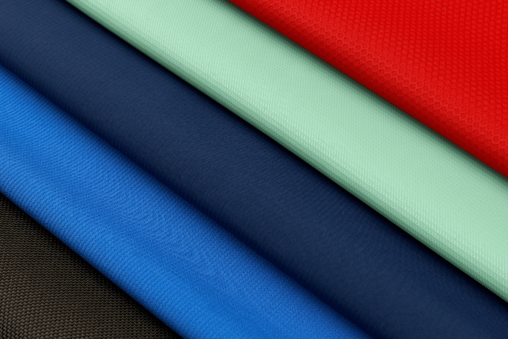 Running shorts fabrics in different colors