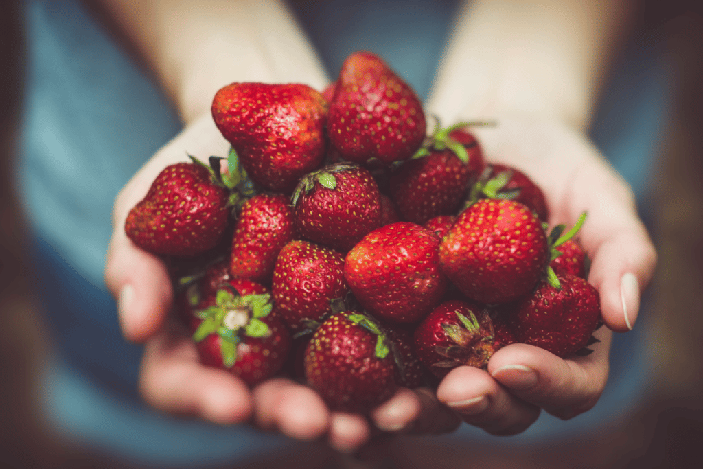 Strawberries are great for runners because they have extremely high water content. They also contain potassium and manganese to help regulate electrolyte levels and avoid cramping.
